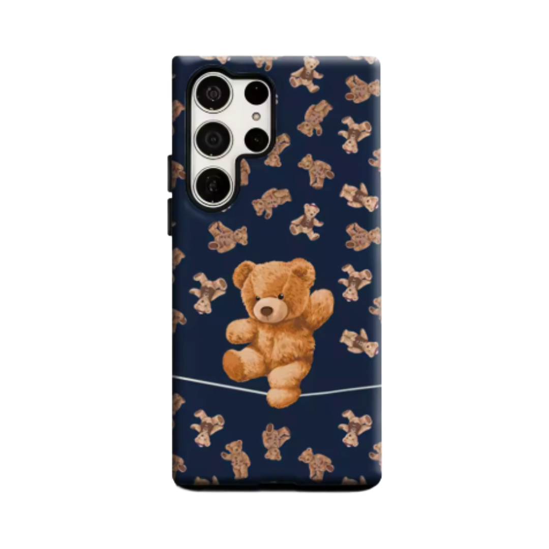 Teddy Bear All - Over Print Phone Case for Samsung Galaxy S25 Ultra S24 S23 Ultra Plus Glossy Double-layer Back Cover