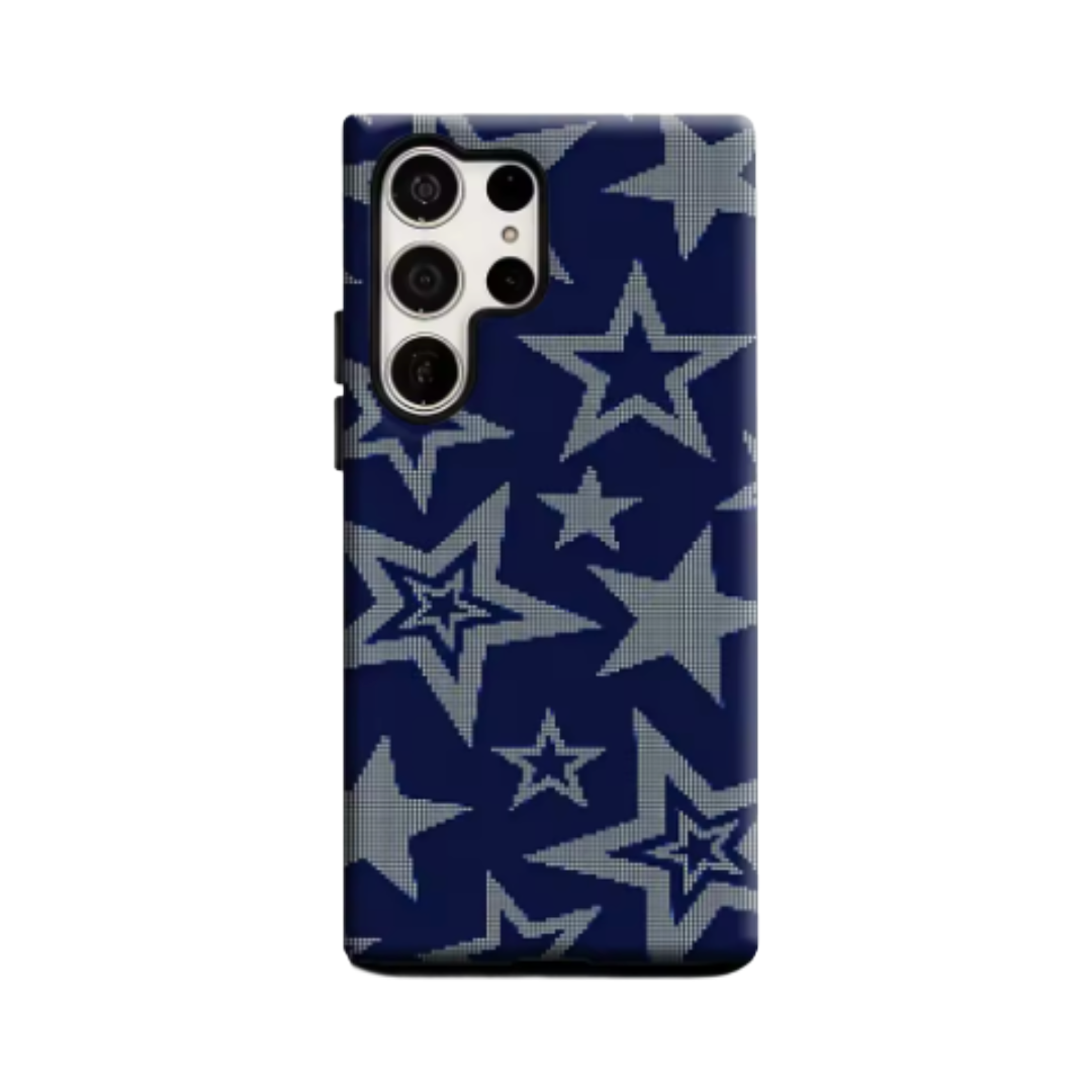 Midnight Stars Phone Case for Samsung Galaxy S25 Ultra S24 S23 Ultra Plus Glossy Double-layer Back Cover