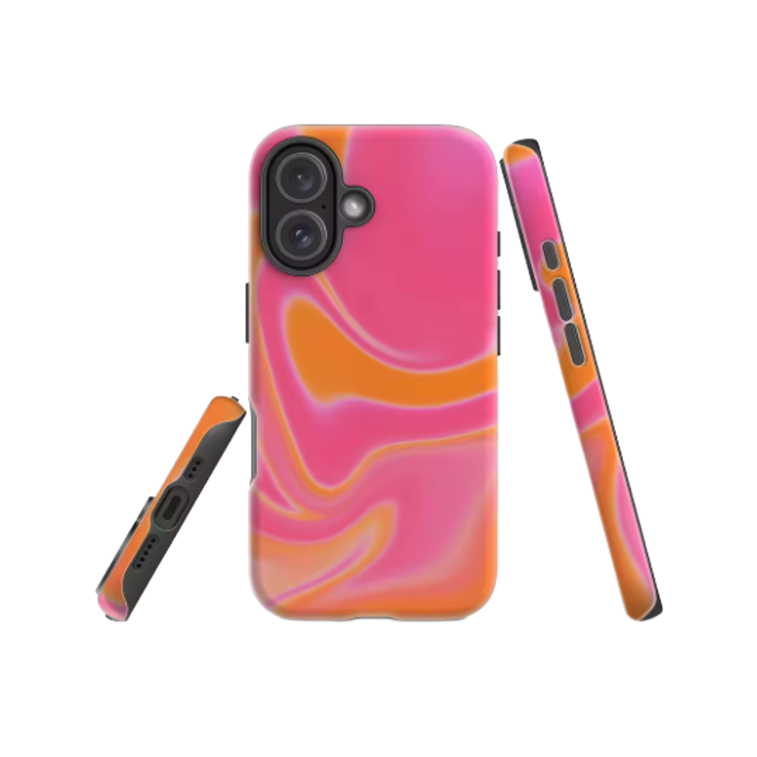 Pink Orange Flow IPhone17 Must-Haves Phone Case for IPhone 17 16 15 14 13 12 127 Pro Max Plus Double-layer Back Cover