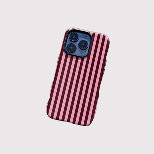 Luxury Fashionable Striped Black Double-layer case for iPhone