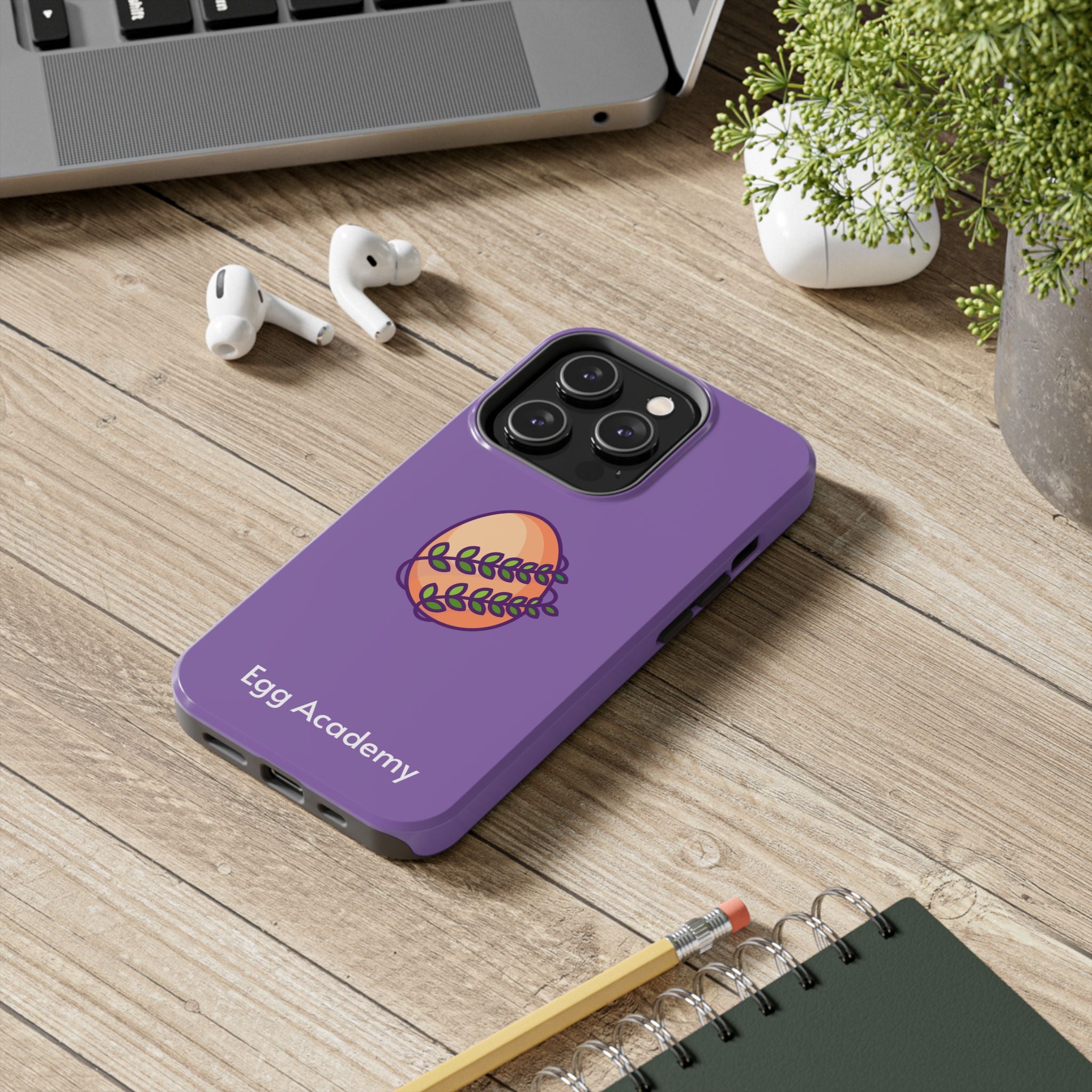 Egg Academy Tough Phone Case, Durable Phone Cover, Fun Phone Accessory, Unique Gift Idea, Cute Tech Gear