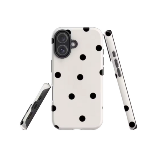 Irregular Black Polka Dots IPhone17 Must-Haves Phone Case for IPhone 17 16 15 14 13 12 Pro Max Plus Double-layer Back Cover