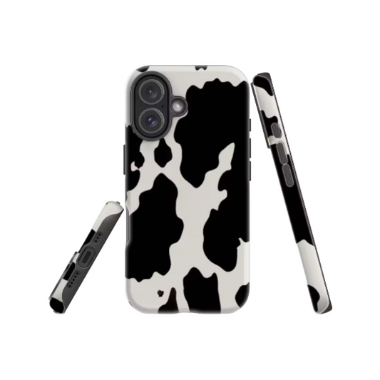 Black and White Cow Print IPhone17 Must-Haves Phone Case for IPhone 17 16 15 14 13 12 Pro Max Plus Double-layer Back Cover