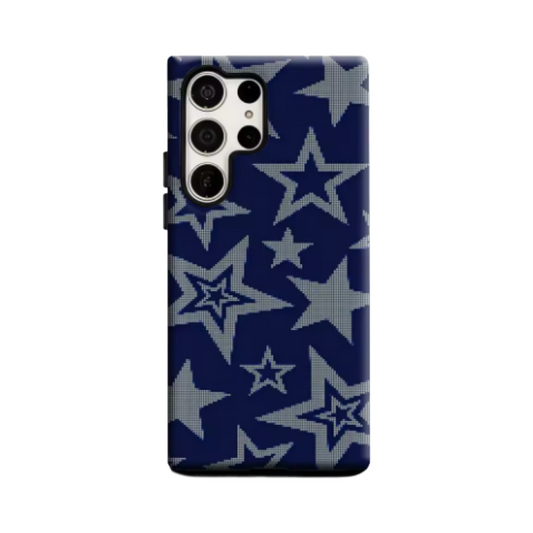 Midnight Stars Phone Case for Samsung Galaxy S25 Ultra S24 S23 Ultra Plus Glossy Double-layer Back Cover