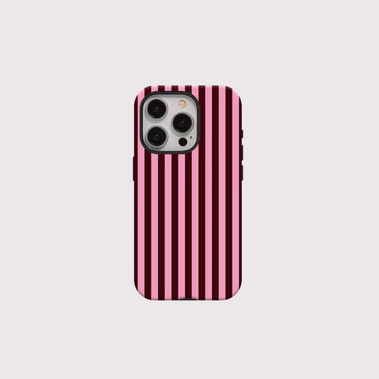Luxury Fashionable Striped Black Double-layer case for iPhone