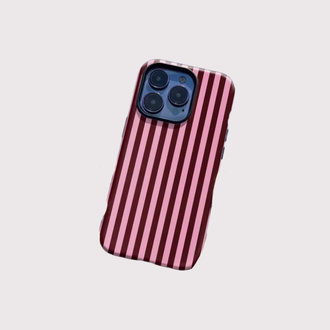 Luxury Fashionable Striped Black Double-layer case for iPhone